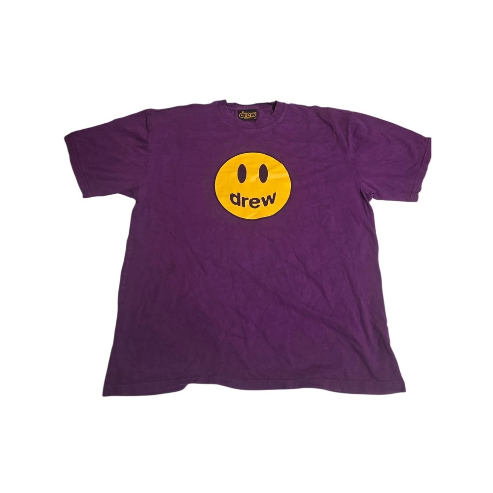 Drew House Purple‎ Smiley Face T Shirt Men's Medium Justin Bieber Streetwear B26